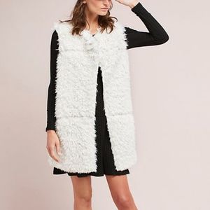 Michael Stars Faux Fur Reversible Vest, XS Anthro